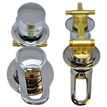 Смеситель для душевой кабины 3-х режимный 150 мм ERLIT выводы под хомут (2121015002)