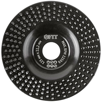 Диск обдирочный по дереву, плоский, грубый 125мм FIT 39527