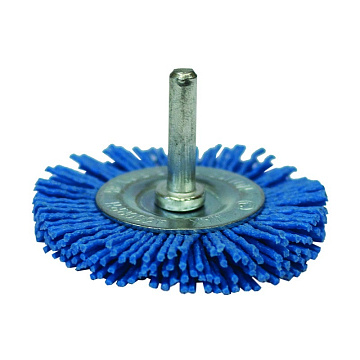 Щетка- крацовка  дисковая нейлон   для дрели  63мм (15/75)  БИБЕР 70995