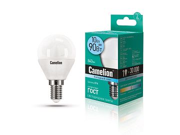 Лампа с/д CAMELION LED10-G45/845/E14 220V 10W