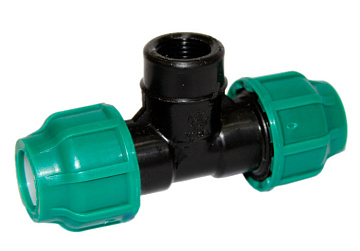 Тройник с внутренней резьбой ПНД 20*1/2 POELSAN