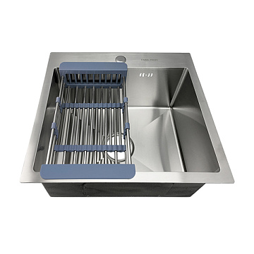 Мойка из нержавеющей стали FABIA PROFI 50х50см толщина 3,0*0,8 мм, глубина 200 мм + СИФОН (50503)