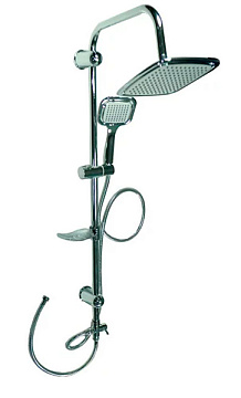 юСмеситель с душевой стойкой с 2-я лейками, (3093)