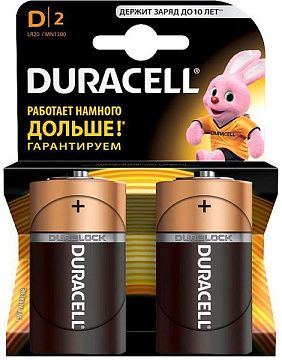 Батарейки DURACELL LR20-2BL 