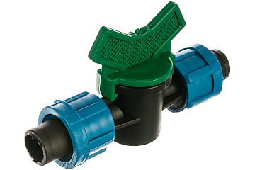 Кран проходной для ленты капельного полива