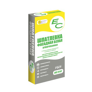 Шпатлёвка фасадная Белая 20кг ЕС (54)/УЦЕНКА