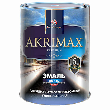 Эмаль алкидная ПФ-115 «AKRIMAX- РREMIUM»  1,7кг  голубая