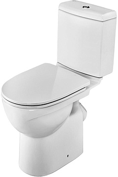 Унитаз (компакт) SANTEK ЮНИОН БЕЗОБОДКОВЫЙ гор.вып., сиденье ДЮРОПЛАСТ МИКРОЛИФТ ТОНКОЕ (1WH302420)