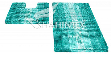 Набор ковриков SHAHINTEX д/ванн MULTIMAKARON 60*90+60*50 голубой