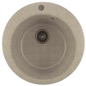 Мойка из искусственного мрамора MIXLINE МЛ-ГМ13 (ML-GM13) D495мм, БЕЖЕВЫЙ (328)