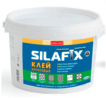 Клей акриловый SILAFIX белый 5кг FS-50 PROклей (4)