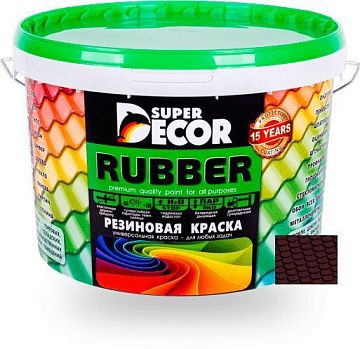 Краска резиновая SUPER DECOR №6 арабика 3 кг