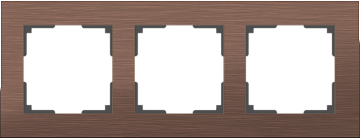 Рамка WERKEL на 3 поста (коричневый алюминий) / WL11-Frame-03