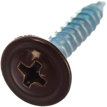 4,2х25 RAL8017 Саморез   с прессшайбой острый (500)