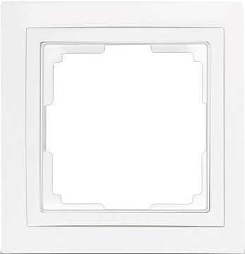 Рамка 1-местная пластик белая "Нептун" (SBE-05w-Plastic-FR-1)