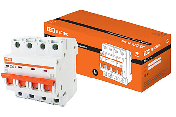 автоматический ВА47-29 4Р 63А 4,5кА х-ка С TDM SQ0206-0131