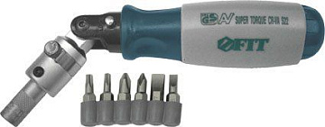 Отвертка FIT 6 бит, рычажно-реверсная 56470