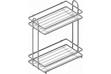 Полка ТЕРМО 2-х ярусная прямая 29*15*33,5 SWR-1007-02 GRY