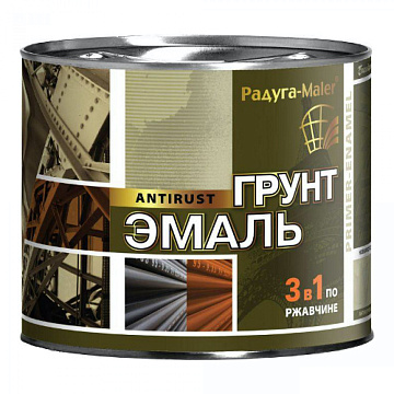 Грунт-эмаль по ржавчине Зеленый мох 1,9кг Радуга Малер