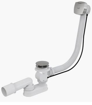 ALCAPLAST Сифон для ванны АВТОМАТ хром (пластик/пластик) (A51CRM)
