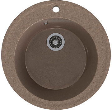 Мойка из искусственного мрамора MIXLINE ML-GMS01 D475мм, ТЕРРАКОТ (307)