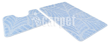 Набор ковриков Icarpet д/ванн Актив 50*80+50*40 001 голубой 11
