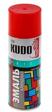Красная эмаль универсал 520мл KU-1003 KUDO