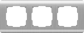 Рамка на 3 поста  (серебряный рифленый)/ WL12-Frame-03