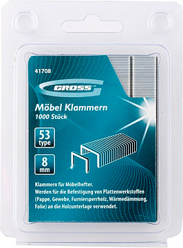 Скобы тип 53 / 8 мм Gross 41708