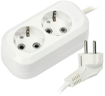 Удлинитель Smartbuy 2 гнезда 3 метра 16А/3,5кВт с/з ПВС 3х1,0 (SBE-16-2-03-Z)