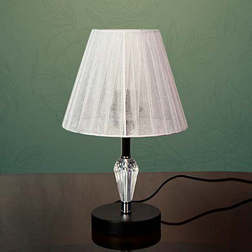 Настольная лампа РОСТОК 2046+141 черный/белый абажур h35 см 1x60W E27 DUO19