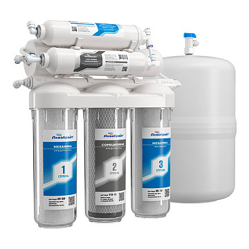 АБФ-ОСМО-6, Система очистки воды ОБРАТНОГО ОСМОСА с МИНЕРАЛИЗАТОРОМ. 6 ступеней.  Мембрана  VONTRON