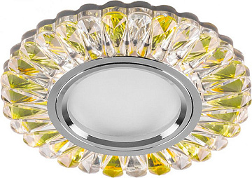 Светильник Feron CD902 LED 4000K MR16 G5.3, прозрачный-желтый, хром