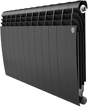 Радиатор биметаллический Royal Thermo "Biliner"  350/80/12 Noir Sable (Черный)