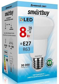 Лампа Smartbuy-R63-08W/4000/E27