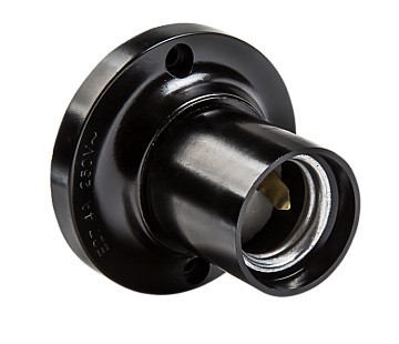 Патрон E27 Smartbuy карболитовый потолочный, черный, прямой (SBE-LHB-c-E27) (20)