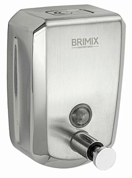 Дозатор для жидкого мыла 500мл, НЕРЖАВЕЮЩАЯ СТАЛЬ, с глазком, САТИН BRIMIX (643)