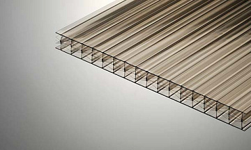 Сотовый Поликарбонат 10мм Бронза NOVATTRO 12000*2100