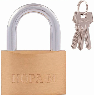 Замок навесной ЛАТУНЬ серия207 60мм НОРА-М