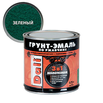 Эмаль DALI молотковая зелёный 0,75л
