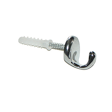 Крючок BRIMIX одинарный НЕРЖ СТАЛЬ, ХРОМ (571)