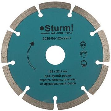 Алмазный диск сегментный 125мм Sturm! 9020-04-125x22-C