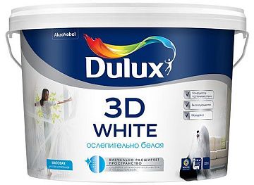 Dulux 3D White краска в-д для стен и потолков матовая 10л