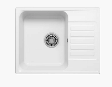 юМойка кухонная кварцевая POLIGRAN QuartzBond 600 ТУМАН (БЕЗ СИФОНА)