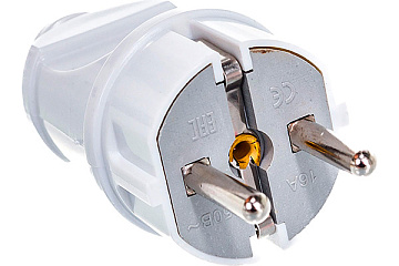 Вилка TDM с/з 16 А 250 В белая SQ1806-0003