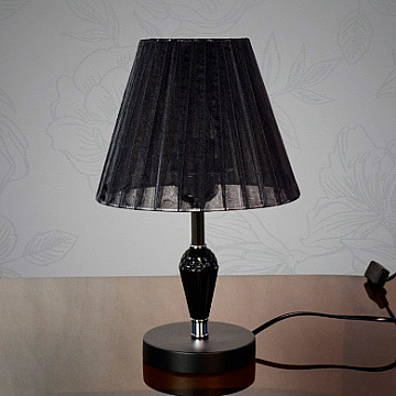 Настольная лампа РОСТОК 2051+143 черный/черный абажур h35 см 1x60W E27 DUO19