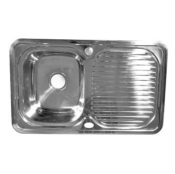 Мойка из нержавеющей стали врезная FABIA 78*48 (ЛЕВАЯ) толщина 0,8мм, глубина 180мм (62322L)