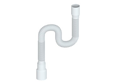 Гофра для раковины РМС ГО-1,2 Белая без гайки