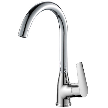 Смеситель ROSSINKA для кухни одноручный (35 мм)  с высоким поворотным изливом, хром (S35-23)