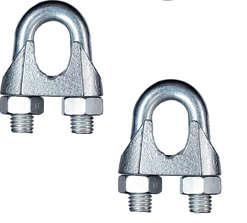 Зажим для стальных канатов алюминиевый М10